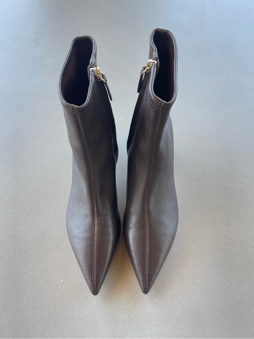 Favorite Daughter Sasha Brown Leather Kitten Heel Booties | 6.5 designer - Picture 6 of 14